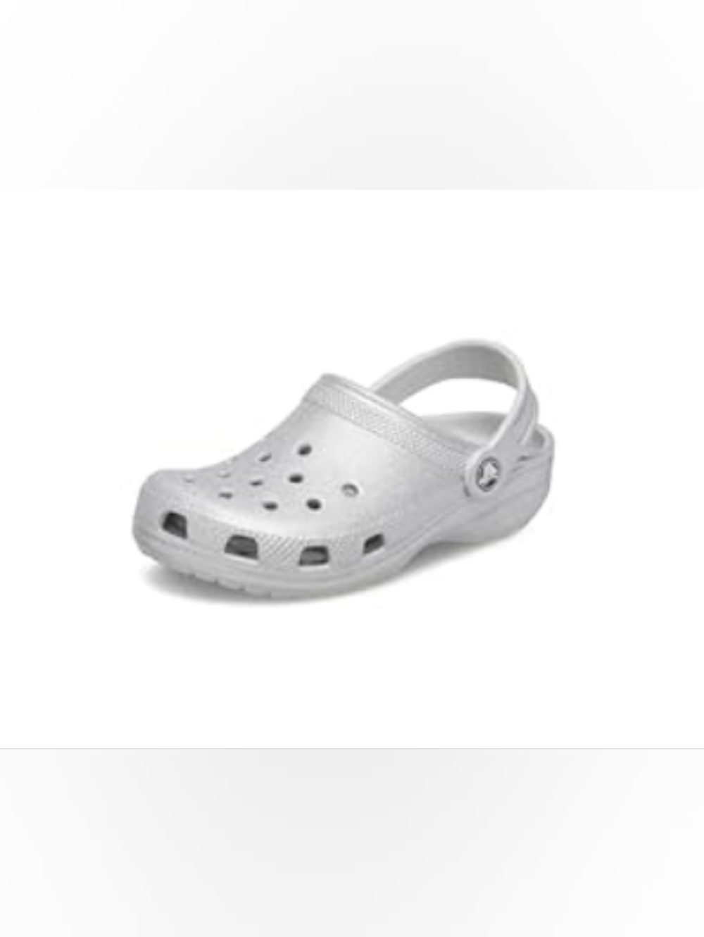 Crocs Kids' Classic Clog - Sparkle Silver
